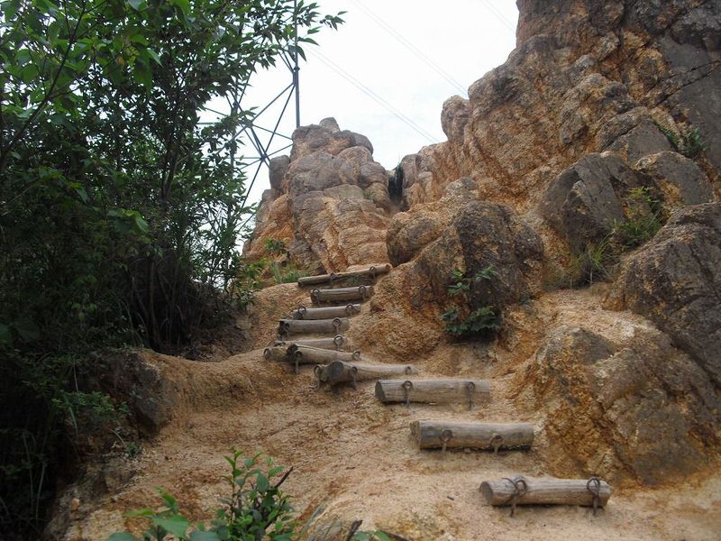 風吹き岩への階段