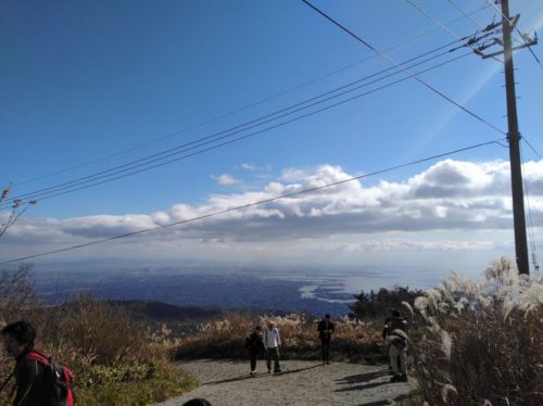 六甲山頂から少し下がったところからの景色
